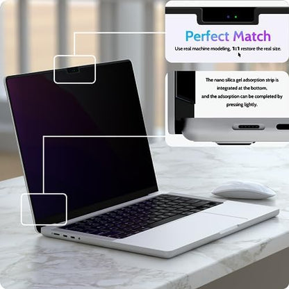 Magnetic Privacy Screen for MacBook Air 15 Inch (2023-2025, M2 M3 M4) - A2941 A3114 A3241, 15inch Removable Matte Anti Blue Light Glare Filter for Mac Air 15.3" Laptop Computer