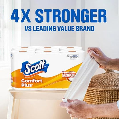Scott ComfortPlus Toilet Paper, 36 Mega Rolls, 310 Sheets per Roll, Septic-Safe, 1-Ply Toilet Tissue