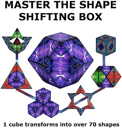 SHASHIBO Shape Shifting Box - STEM Magnetic Fidget Cube that Transforms Into Over 70 Shapes, Download Fun in Motion Toys Mobile App (Wings)