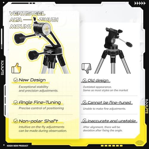 Telescope, 90mm Aperture 700mm - Vertisteel AZ Mounting Base, Highly Adjustable Telescopes, Ideal for Adults, Astronomers & Kids with Carrying Case, Wireless Remote, Phone Adapter (White)