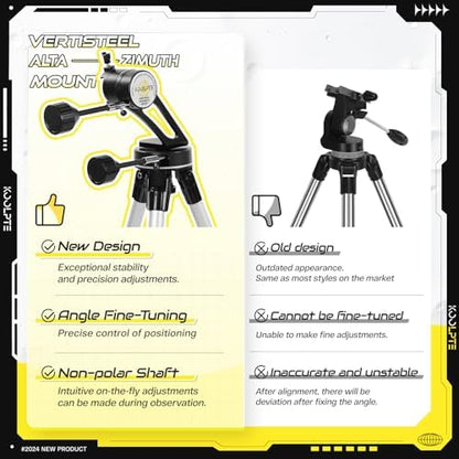 Telescope, 90mm Aperture 700mm - Vertisteel AZ Mounting Base, Highly Adjustable Telescopes, Ideal for Adults, Astronomers & Kids with Carrying Case, Wireless Remote, Phone Adapter (White)