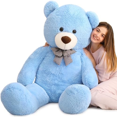 MaoGoLan Large Blue Teddy Bear Jumbo Bear 55 inch Oversize Huge Stuffed Animal for Boys and Girls