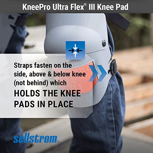 Sellstrom Ultra Flex III KneePro Professional Knee Pads for Men & Women with Triple-Layer Foam Cushioning, Heavy Duty Outer Shell, Speed Clips - for Construction Work, Gardening, Roofing, Flooring