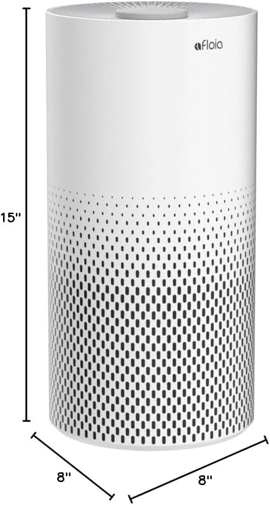 Afloia Air Purifiers for Home Bedroom Large Room Up to 1076 Ft², 3-Stage Filter Cleaner Odor Eliminator, Remove Pets Dust Dander Hair Allergy Mold Pollen Smoke Smell, Quiet 22 dB, 7 Colors Night Light