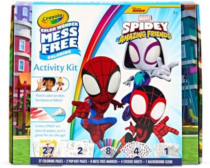 Crayola Color Wonder Spidey and His Amazing Friends Kit, Mess Free Coloring, Spiderman Coloring Pages & Stickers, Spiderman Toy, Kids Gift
