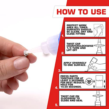 Loctite Super Glue Gel Control, Clear Superglue for Plastic, Wood, Metal & Super Glue Liquid Professional, Clear Superglue for Plastic, Wood, Metal, Crafts, & Repair