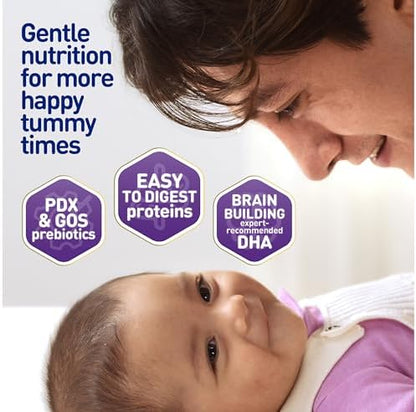 Enfamil NeuroPro Gentlease Baby Formula, Brain Building DHA, HuMO6 Immune Blend, Designed to Reduce Fussiness, Crying, Gas & Spit-up in 24 Hrs, has Prebiotics to Promote Softer Stools, Baby Milk, 35.2 Oz (Pack of 4)