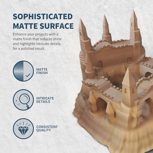 OVERTURE Rock PLA Filament 1.75mm, Marble PLA 3D Printer Filament 1kg Spool (2.2lbs), Dimensional Accuracy +/- 0.02 mm, Fit Most FDM Printer (Sedimentary Rock)