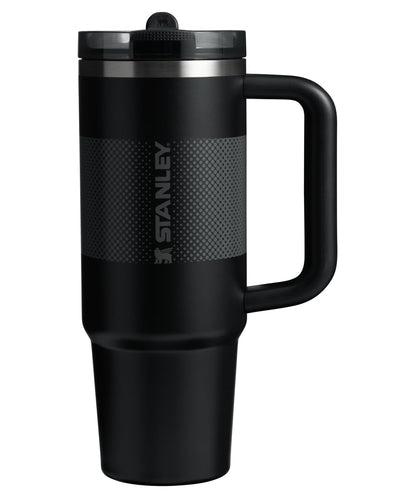 Stanley Quencher ProTour Flip Straw Tumbler with Leakproof Lid 30 oz | Built-In Straw and Handle | Cup Holder Compatible for Travel | Insulated Stainless Steel Cup | BPA-Free | Black Fade