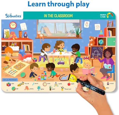 Skillmatics Search and Find Megapack Educational Game - Reusable Preschool Learning Activities, Perfect for Toddlers & Kids Who Love Toys, Art & Crafts, Builds Vocabulary, Gifts for Ages 3, 4, 5, 6