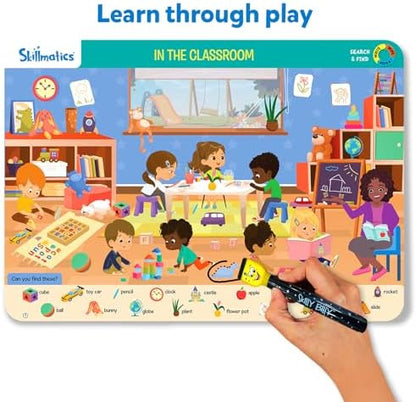 Skillmatics Search and Find Megapack Educational Game - Reusable Preschool Learning Activities, Perfect for Toddlers & Kids Who Love Toys, Art & Crafts, Builds Vocabulary, Gifts for Ages 3, 4, 5, 6