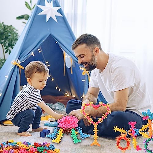 TOMYOU 300 Pcs Building Blocks Kids STEM Toys Educational Sets Interlocking Plastic for Preschool Boys and Girls Aged 3+, Safe Material Creativity