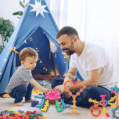 TOMYOU 300 Pcs Building Blocks Kids STEM Toys Educational Sets Interlocking Plastic for Preschool Boys and Girls Aged 3+, Safe Material Creativity