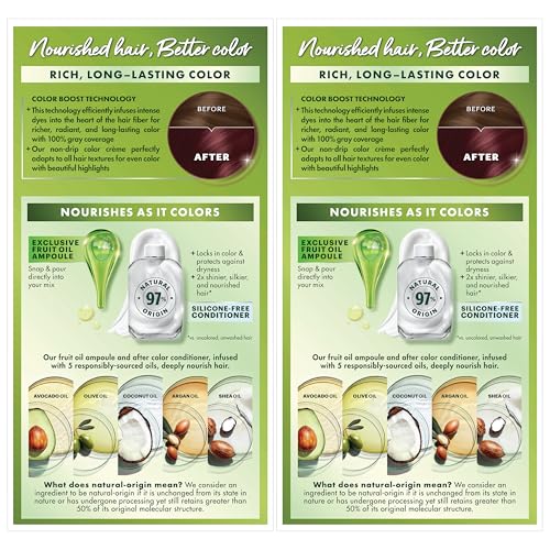 Garnier Hair Color Nutrisse Nourishing Creme, 56 Rich Auburn (Sangria) Permanent Hair Dye, 2 Count (Packaging May Vary)