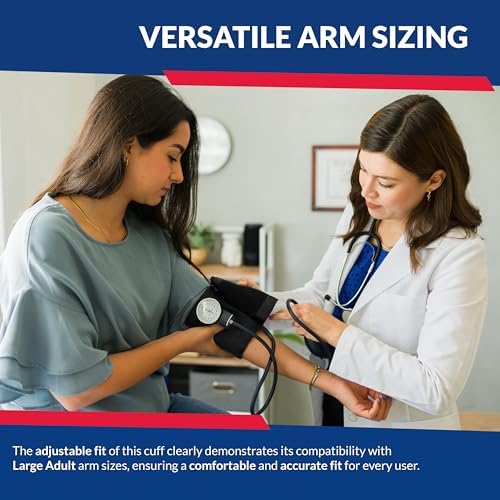 Deluxe Aneroid Sphygmomanometer Blood Pressure Monitor Set – 2-Pack – Adult Cuff, Carrying Case & Calibration Tool – High Contrast Dial for Accurate Readings – Portable & Durable Design – Black