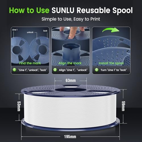 SUNLU 3D Printer Filament PLA Filament 1.75mm, Neatly Wound 3D Printing Filament 1.75mm, Dimensional Accuracy +/- 0.02 mm, Fit Most FDM 3D Printers, 1kg Spool (2.2lbs), Transparent, Clear PLA