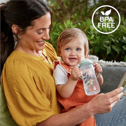 NUK Learner Cup, 10 Oz, Pack of 2, Disney's Stitch – Soft Spout, Easy-Grip Handles, BPA Free, Spill Proof Transition Sippy Cup