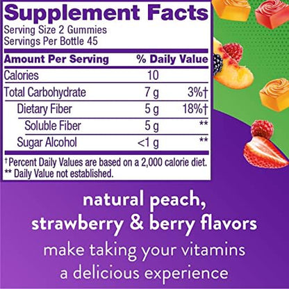Vitafusion Fiber Well Sugar Free Fiber Supplement, 90 Count B12 Gummy Vitamins, 60 Count
