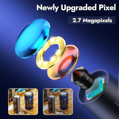 Digital Microscope - 50X-1600X Portable USB Microscope with Adjustable Stand, Compatible with iPhone, iPad, Android