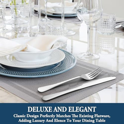 24 Piece Dinner Forks Set, Food-Grade Stainless Steel Silverware Forks, Cutlery Fork, Metal Fork for Home, Kitchen or Restaurant, Mirror Polished, Dishwasher Safe - 8 Inch