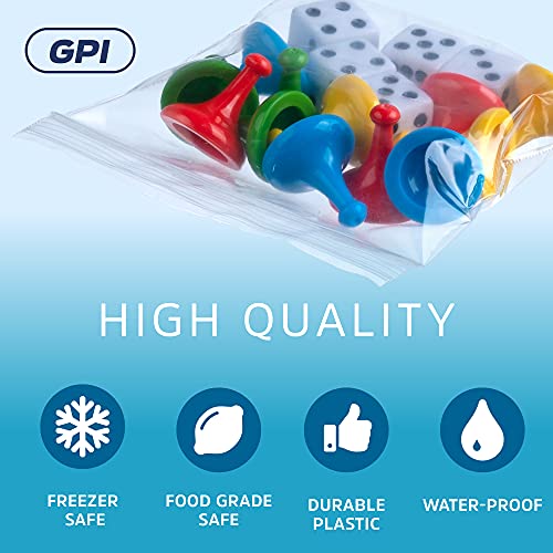 Clear Plastic Reclosable Zip Bags - Bulk GPI Case of 1000 4" X 4" 2 Mil Thick Strong & Durable Poly Baggies with Resealable Zip Top Lock for Travel, Storage, Packaging & Shipping.