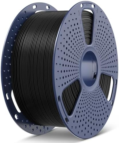 SUNLU Large Spool 3KG PLA Filament, 3D Printer Filament PLA 1.75mm, Less Stringing Good Layer Adhesion High Toughness, Big Roll Filament, 3kg Spool(6.6 lbs), Black