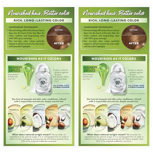 Garnier Hair Color Nutrisse Nourishing Creme, 73 Dark Golden Blonde (Honey Dip) Permanent Hair Dye, 2 Count (Packaging May Vary)