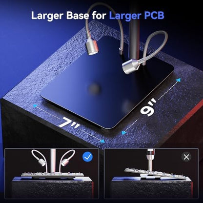 TOMLOV DM702 Digital Microscope, Full View Coin Microscope with 10" Screen, Coin Magnifier with Light for Collectors, Soldering Microscope for Micro Electronics Repair, Magnifying Glass for Adults