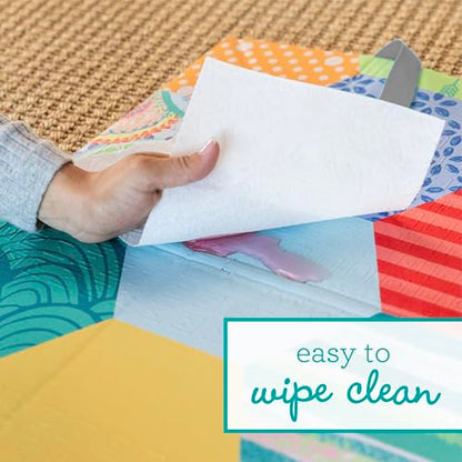 Infantino Foldable Soft Foam Play Mat, Baby Play Mat for Tummy Time & Floor Play, Lightweight, Easy to Store, Wipeable, Multicolor