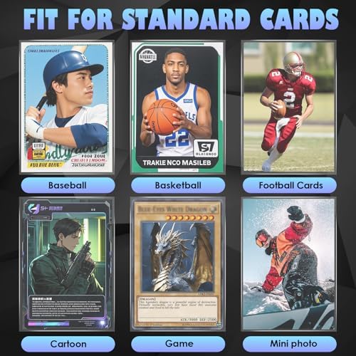 3000 Counts Card Sleeves TopLoaders for Trading Cards, Soft Clear Baseball Card Sleeves Plastic Card Protector for Football Card Sports Cards Game Card Standard Cards