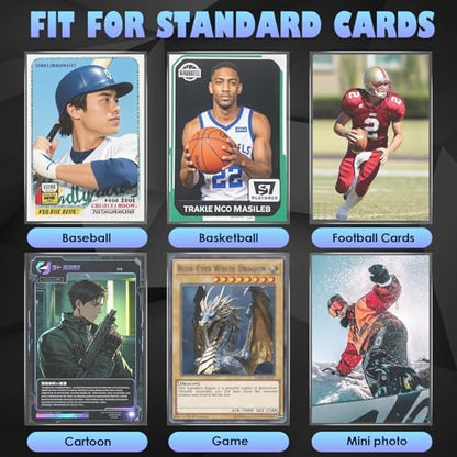 3000 Counts Card Sleeves TopLoaders for Trading Cards, Soft Clear Baseball Card Sleeves Plastic Card Protector for Football Card Sports Cards Game Card Standard Cards