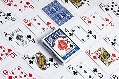 Bicycle Playing Cards, Jumbo Index, 12 Pack,Red & Blue