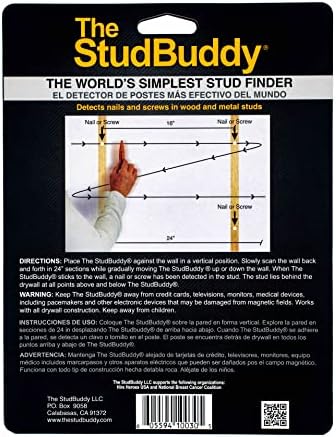 The Original StudBuddy® Magnetic Stud Finder Tool - Made in The USA - Easy to Use Stud Finder Magnet - No Batteries Required - Powerful Magnet Stud Finder - Wall Stud Finder for Drywall and Wood