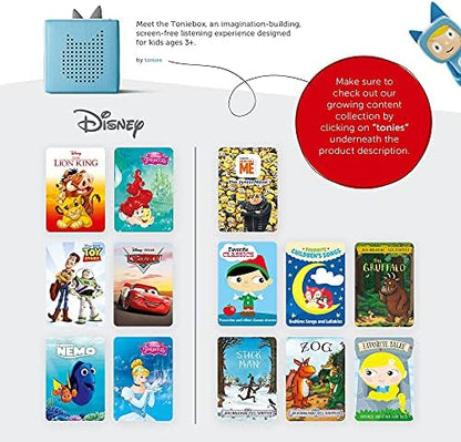 Toniebox Audio Player Starter Set with Playtime Puppy - Listen, Learn, and Play with One Huggable Little Box - Light Blue