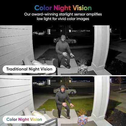 WYZE Doorbell Camera v2, 2K Security Video Doorbell with Color Night Vision, 2-Way Audio, 24/7 Video Recording*, Package Monitor, Works with Alexa & Google Assistant, Wired. Free Expert Setup