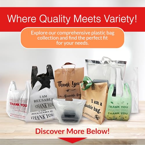 Reli. Thank You Plastic Bags (350 Count) (11.5" x 6.5" x 21") (White) - Grocery, Shopping Bag, Restaurants, Convenience Store