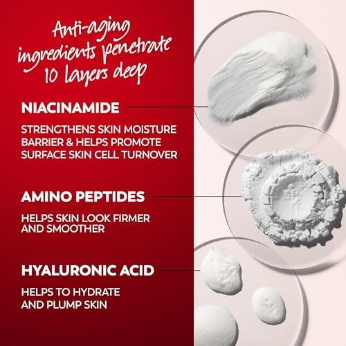 Olay Face Moisturizer, Regenerist Micro-Sculpting Facial Cream for Women - Instant Hydration, Anti-Aging, Anti-Wrinkle, Firming Skin Care - Hyaluronic Acid, Niacinamide, Amino Peptides, 1.7 Oz