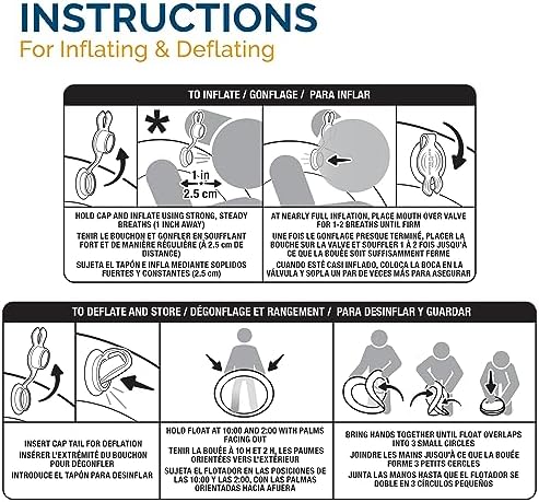 SwimWays Spring Float Recliner Chair for Swimming Pool, Inflatable Pool Floats Adult with Fast Inflation, Cup Holder & Foot Rest for Ages 15 & Up, Aqua