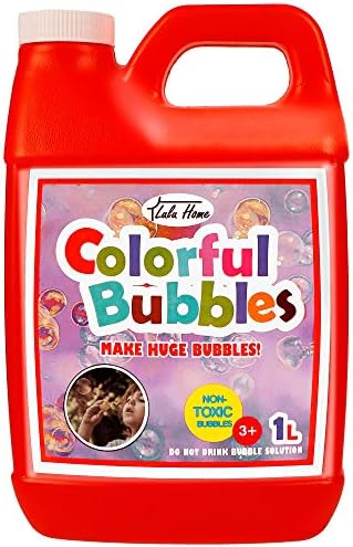 Lulu Home Concentrated Bubble Solution, 1 L/ 33.8 OZ Refill for Bubble Machines, Giant Wands, and Blowers - Up to 2.5 Gallons for Kids' Birthday Parties