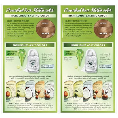 Garnier Hair Color Nutrisse Nourishing Creme, 80 Medium Natural Blonde (Butternut) Permanent Hair Dye, 2 Count (Packaging May Vary)