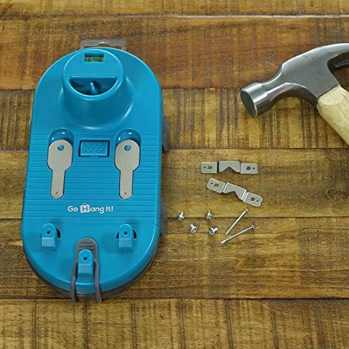 Go Hang It! Pro, All-in-One Picture Hanging Kit - Picture Leveling and Hanging Tool - Hang Sawtooth/Wire Hangers - Wall Hanging Kit and Level Tool - Hardware Case with 85-Piece Hanging Essentials