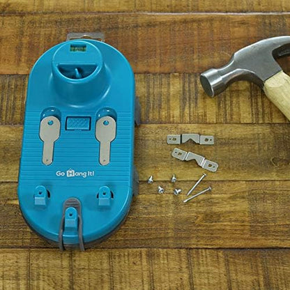 Go Hang It! Pro, All-in-One Picture Hanging Kit - Picture Leveling and Hanging Tool - Hang Sawtooth/Wire Hangers - Wall Hanging Kit and Level Tool - Hardware Case with 85-Piece Hanging Essentials