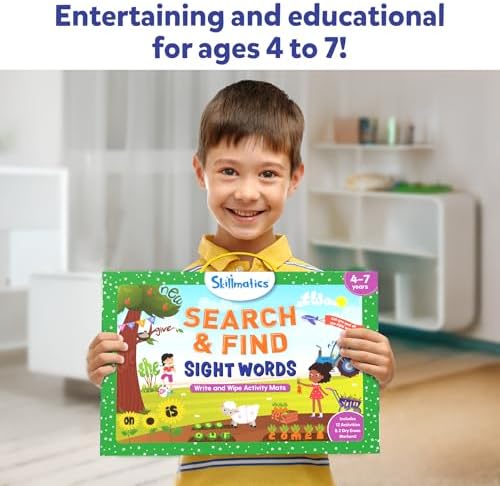 Skillmatics Search and Find Sight Words Educational Game - Reusable Preschool Learning Activities, Perfect for Toddlers & Kids Who Love Toys, Builds Vocabulary, Gifts for Ages 4, 5, 6, 7
