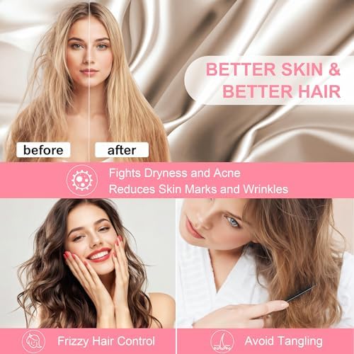 Mulberry Silk Pillow Cases 2 Pack Standard Size 20x26 Inches with Hidden Zipper, Ultra Smooth and Soft Breathable Cooling Silk Satin Pillowcase Set of 2, Better for Hair and Skin, Gifts for Women Men