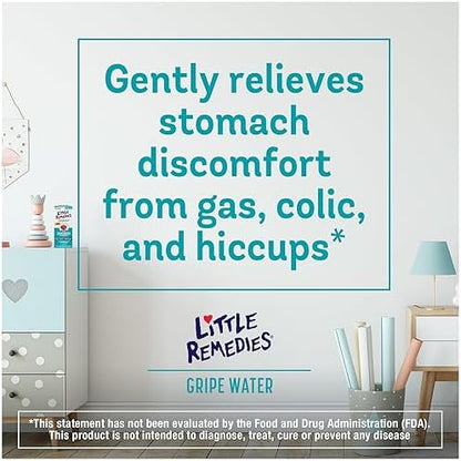 Little Remedies Gripe Water for Babies, Colic and Baby Gas Relief for Newborns, 4 Fl Oz, 6 Pack