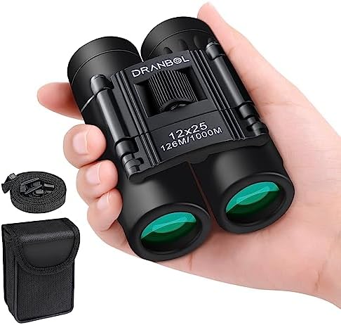 12X25 Mini Pocket Binoculars for Adults Kids, Small Compact Binoculars for Bird Watching, Opera Concert