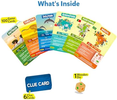 Skillmatics Guess in 10 Animals & Countries Combo, Perfect for Boys, Girls, Kids & Families Who Love Card Games, Educational Toys, Board Games, Trivia, Gifts for Ages 6, 7, 8, 9, 10 & Up
