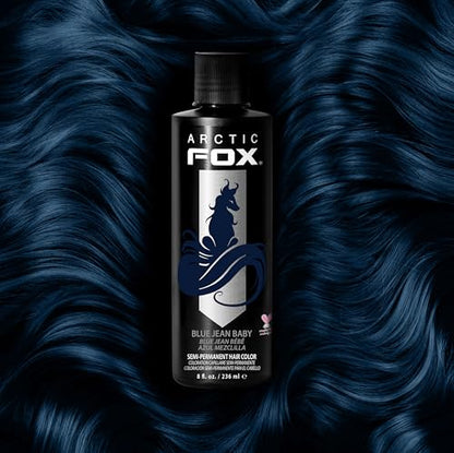 ARCTIC FOX Vegan and Cruelty-Free Semi-Permanent Hair Color Dye (8 Fl Oz, BLUE JEAN BABY)