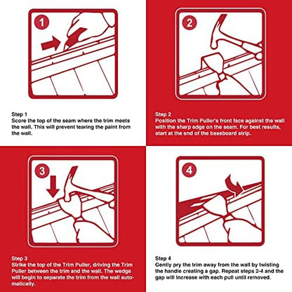 Goldblatt Trim Puller, Tile Removal Multi-Tool for Commercial Work & Home Improvement, Baseboard, Molding, Siding and Floor Removal, Remodeling