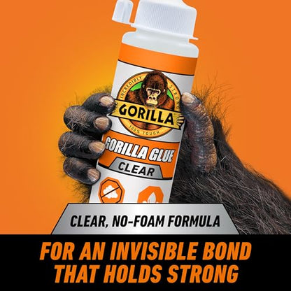 Gorilla Clear Glue, 5.75 Ounce Bottle (Pack of 2) - Crystal Clear, All Purpose, and Water Resistant